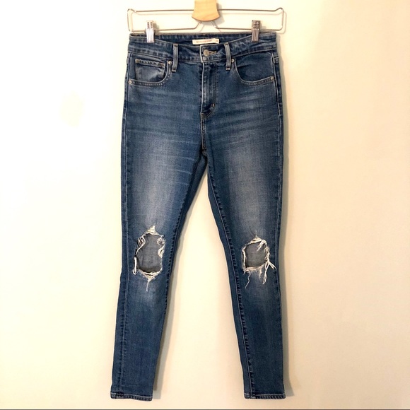 Levi's Denim - LEVI’S 721 High Rise Skinny Distressed Jeans
